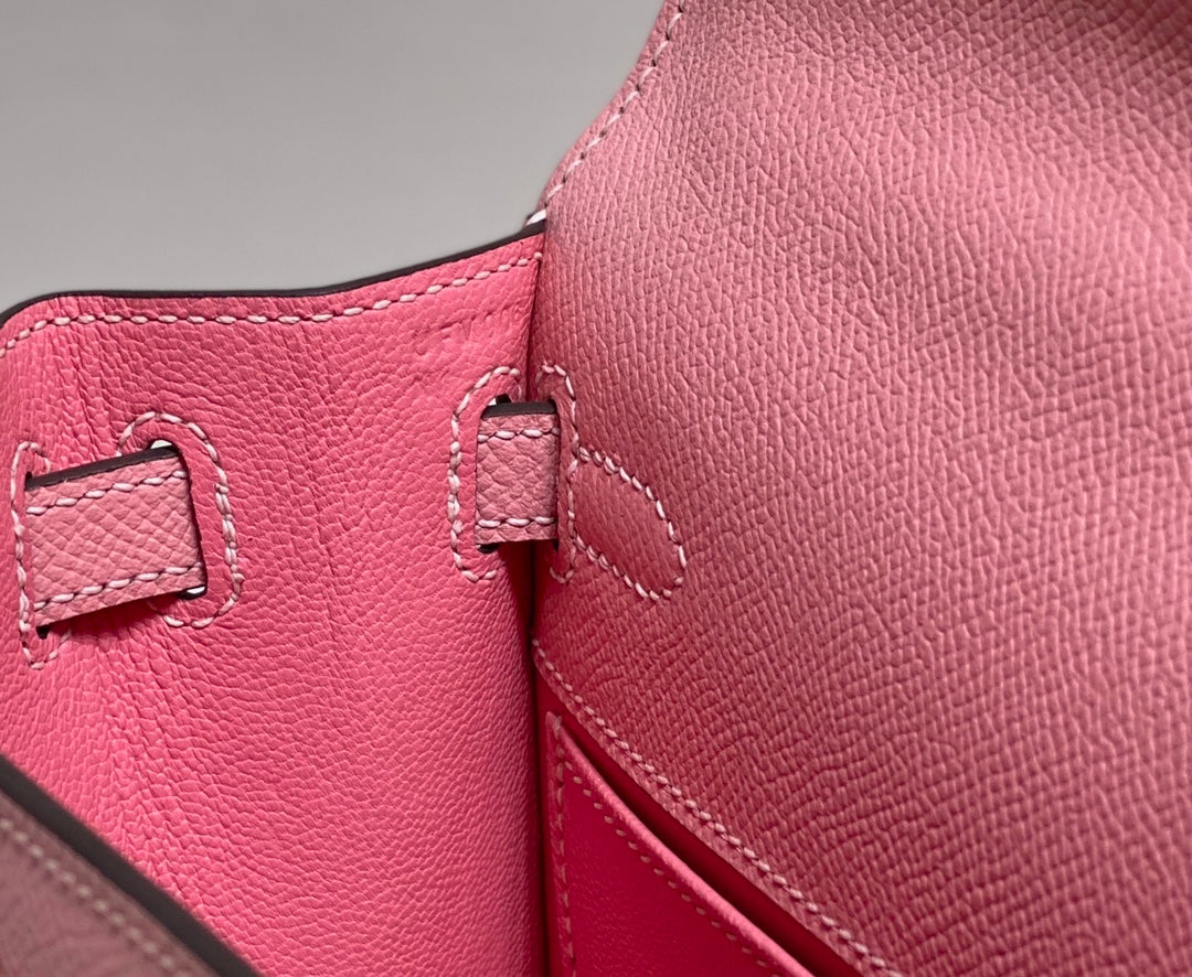 Hermes Kelly Mini II Bag 20 Light Pink Epsom with Gold Hardware