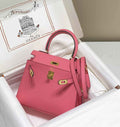 Hermes Kelly Mini II Bag 20 Pink Epsom with Gold Hardware