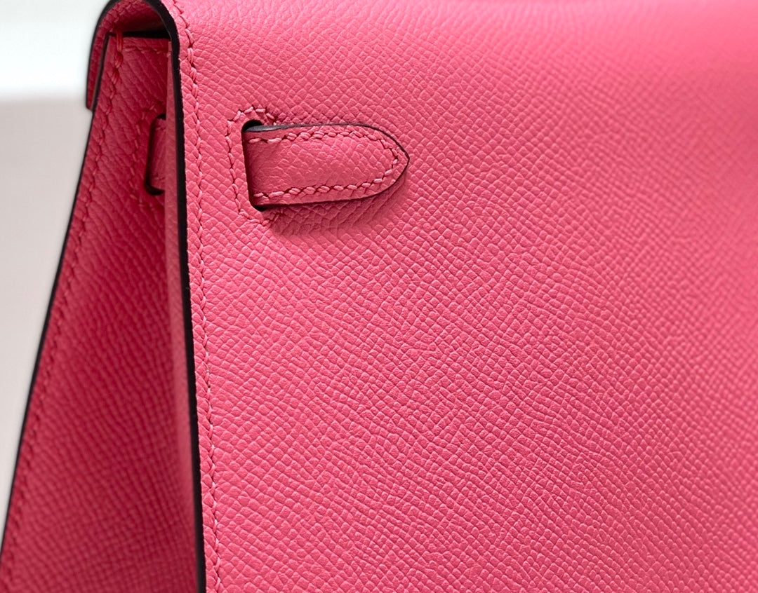 Hermes Kelly Mini II Bag 20 Pink Epsom with Gold Hardware