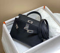 Hermes Kelly Mini II Bag Black Epsom with Silver Hardware 19