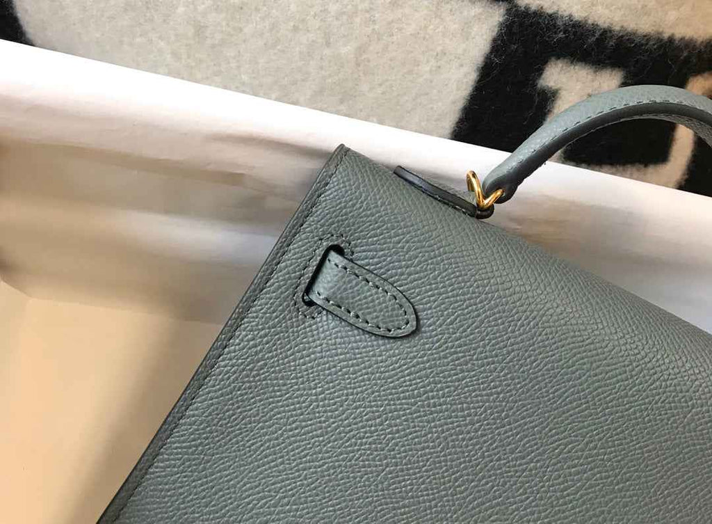 Hermes Kelly Mini II Bag Dark Green Epsom Leather with Gold Hardware 19
