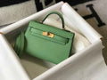 Hermes Kelly Mini II Bag Light Green Epsom with Gold Hardware 19