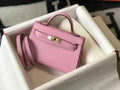 Hermes Kelly Mini II Bag light pink Epsom with Gold Hardware 19