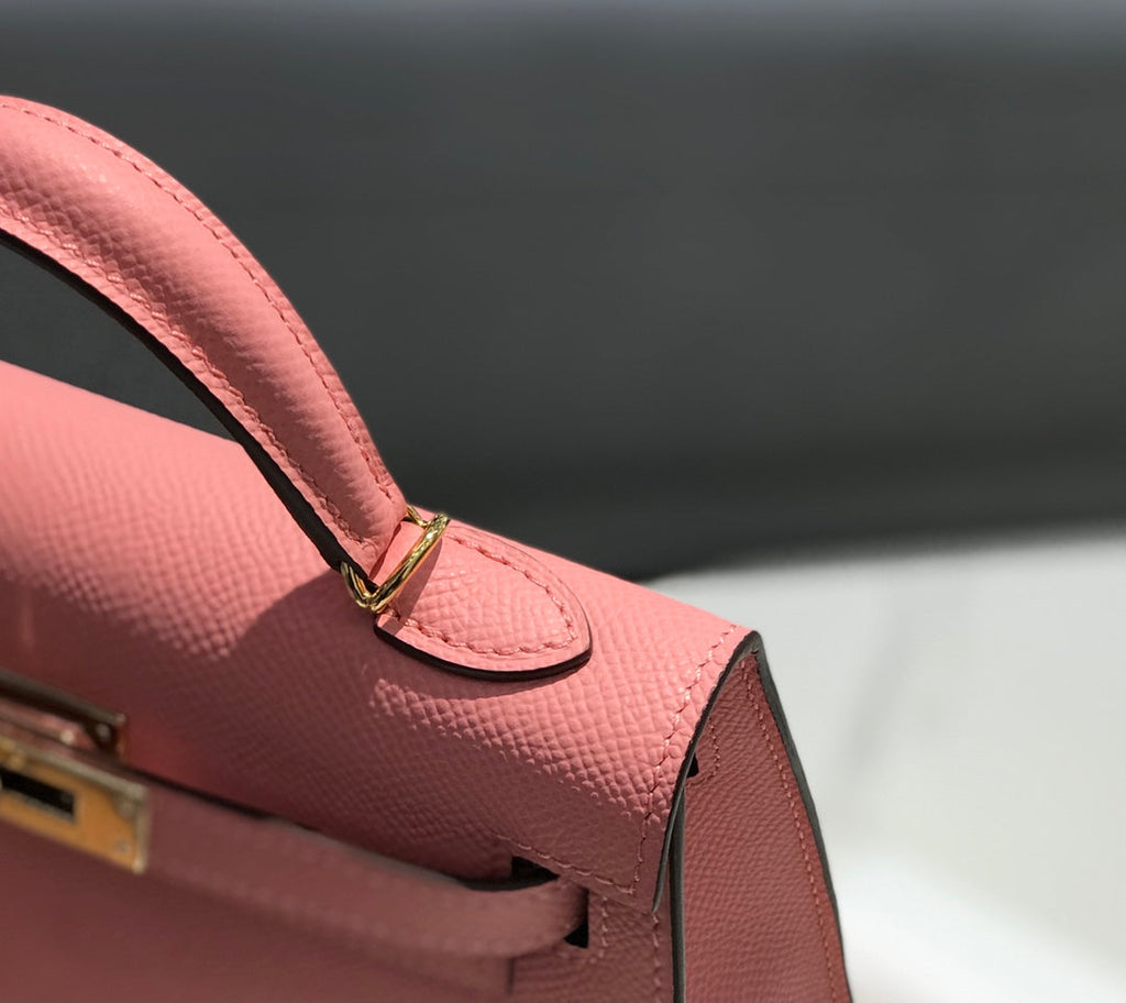 Hermes Kelly Mini II Bag Pink Epsom with Gold Hardware 19