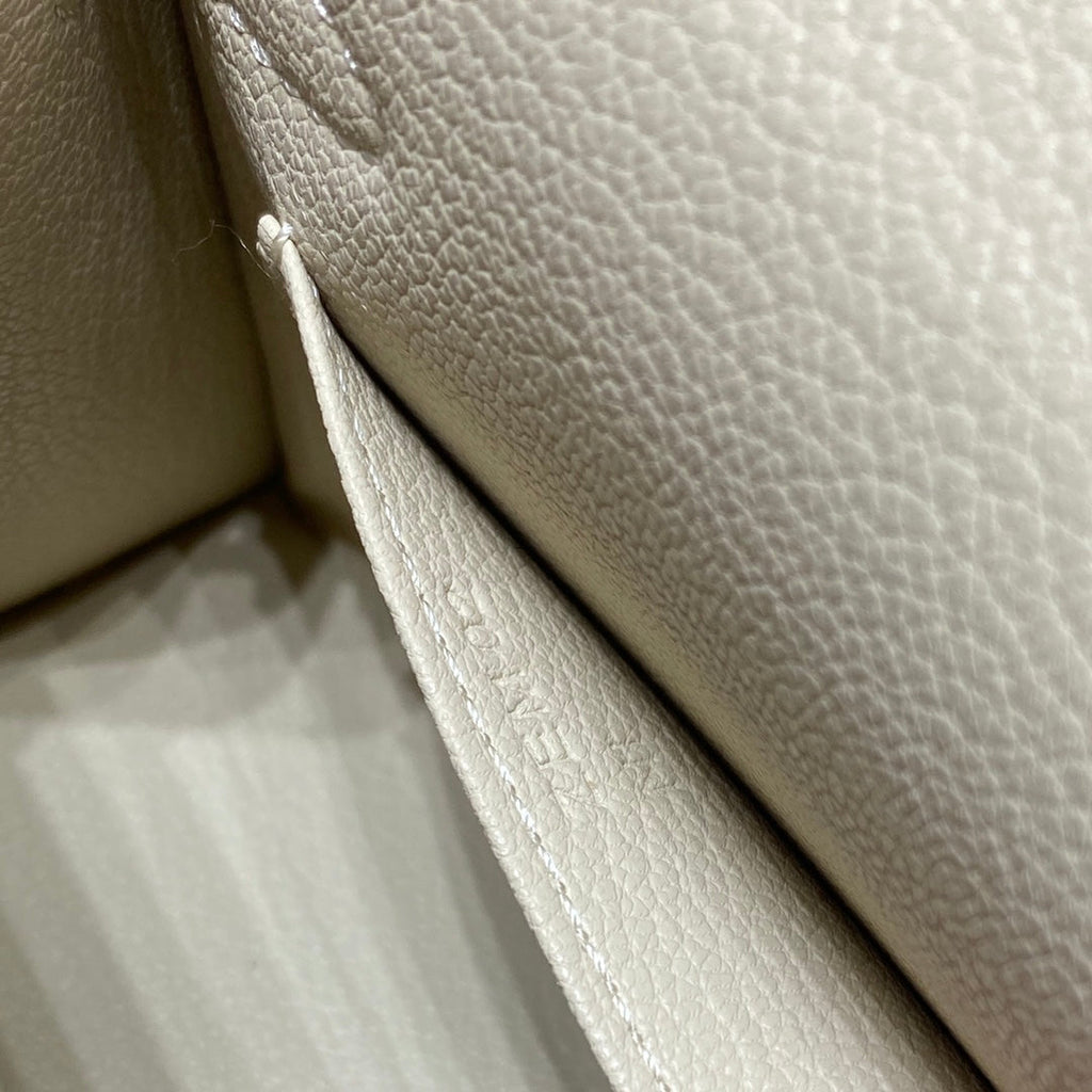 Hermes Kelly Mini II Bag White Epsom with Silver Hardware 19