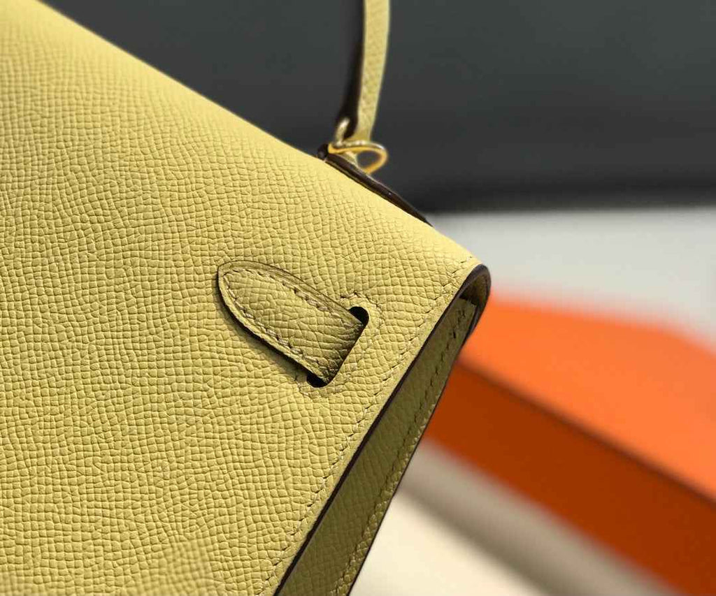 Hermes Kelly Mini II Bag Light Yellow Epsom with Gold Hardware 19