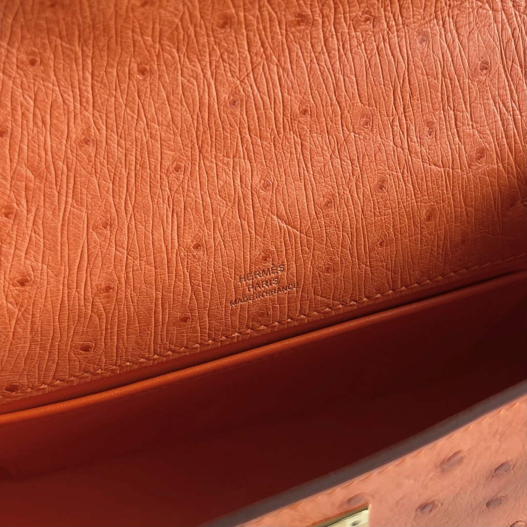 Hermès Kelly Pochette, Kelly Cuts Ostrich Leather