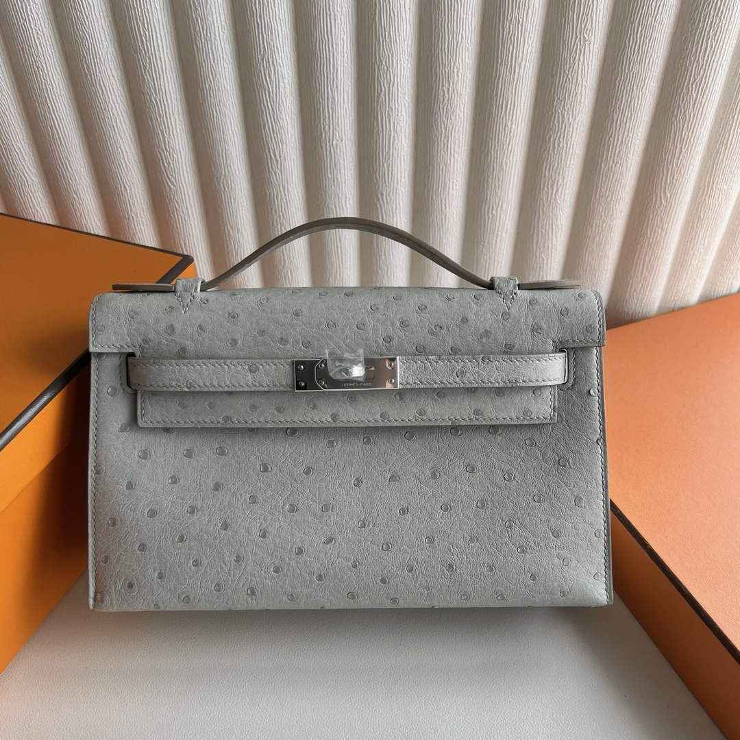 Hermès Kelly Pochette, Kelly Cuts Ostrich Leather