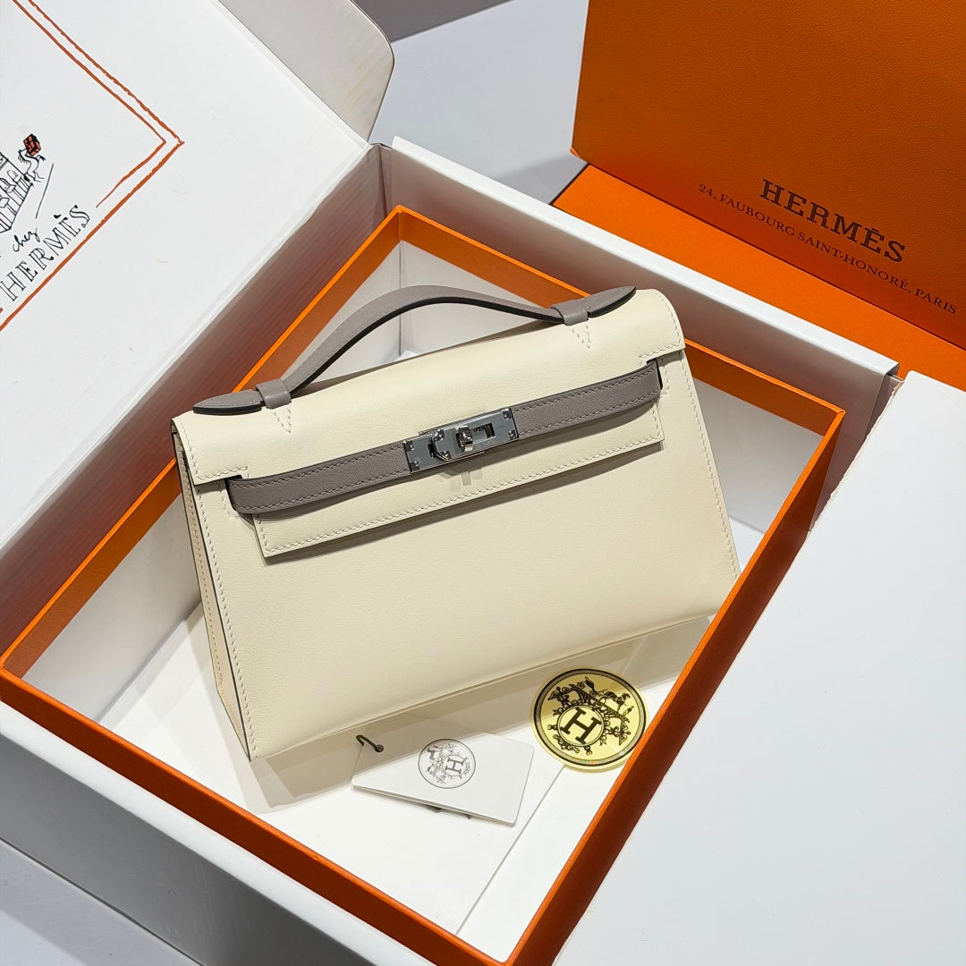 Hermès Kelly Pochette, Kelly Cuts Swift Leather