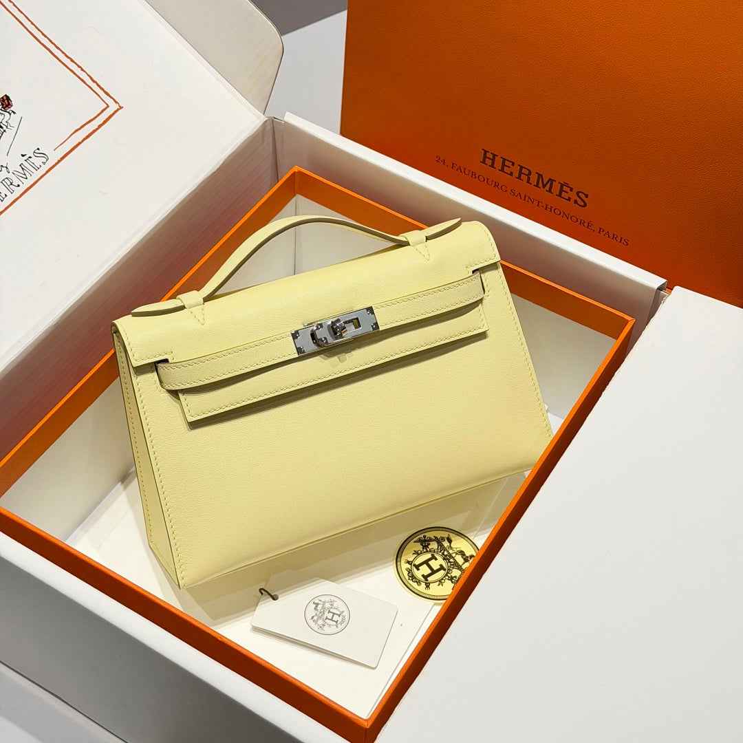 Hermès Kelly Pochette, Kelly Cuts Swift Leather