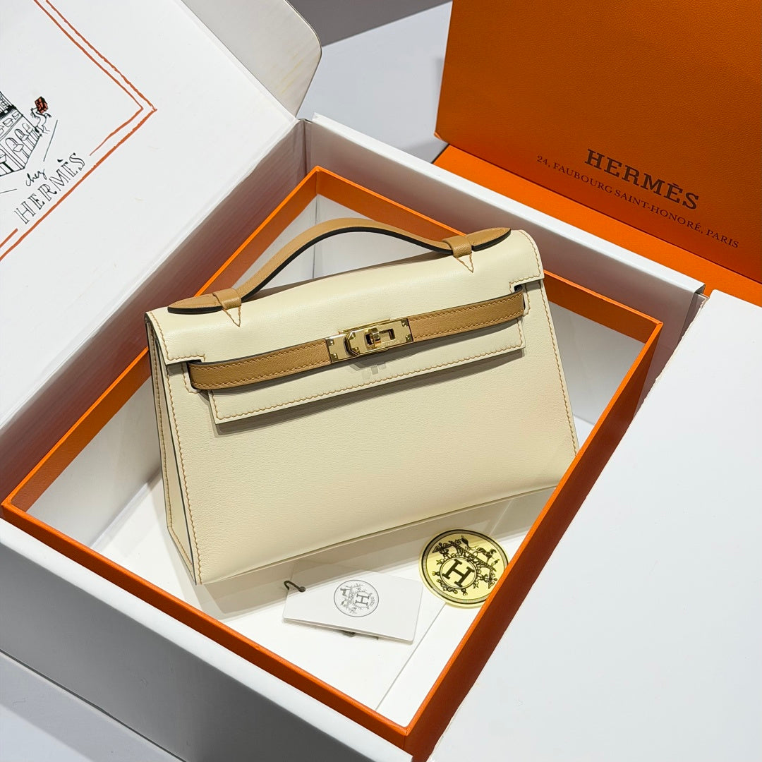 Hermès Kelly Pochette, Kelly Cuts Swift Leather