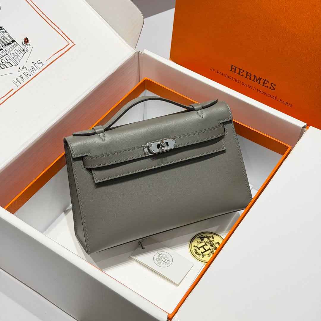 Hermès Kelly Pochette, Kelly Cuts Swift Leather