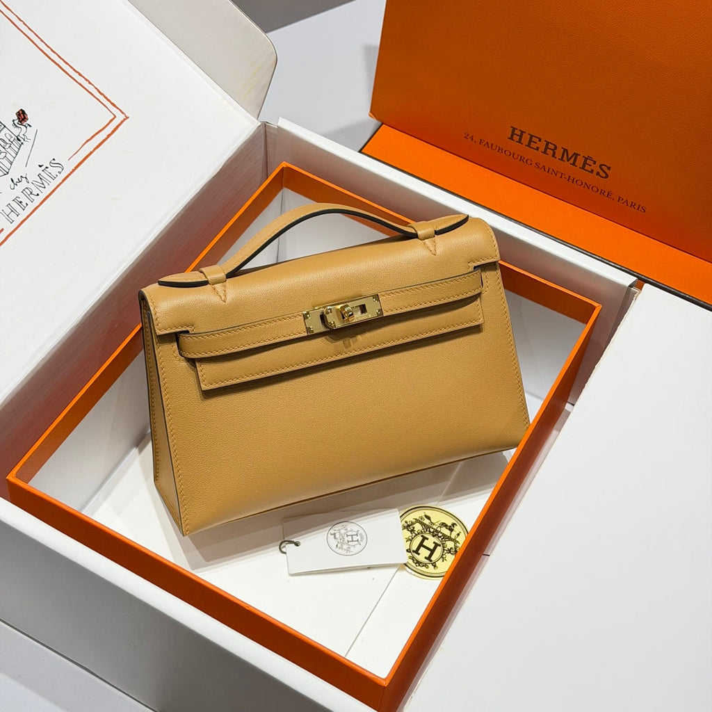 Hermès Kelly Pochette, Kelly Cuts For Sale, Swift Leather