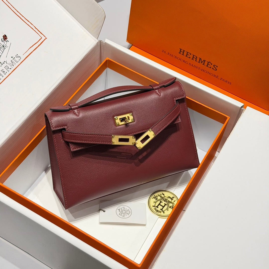 Hermès Kelly Pochette, Kelly Cuts Swift Leather