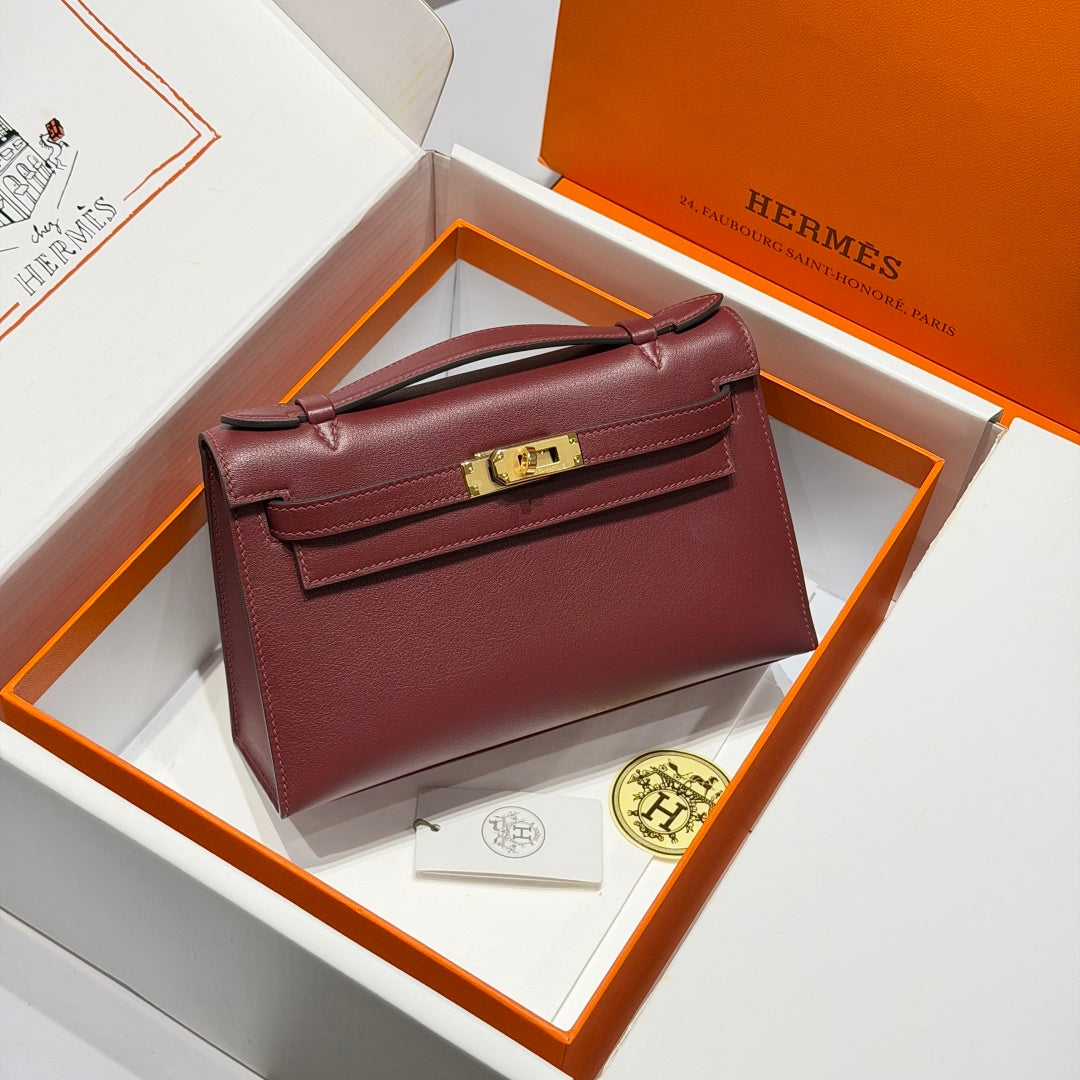 Hermès Kelly Pochette, Kelly Cuts For Sale, Swift Leather