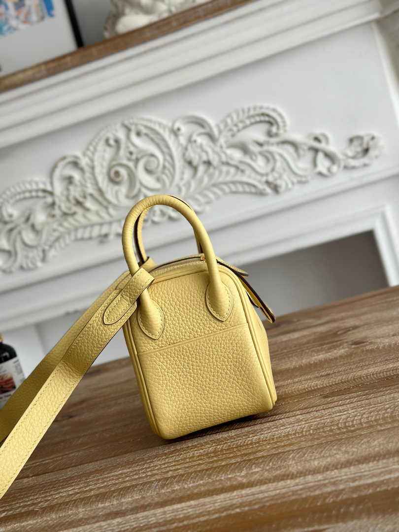 Hermes Lindy Mini Bag Togo Leather Light Yellow Gold H68604