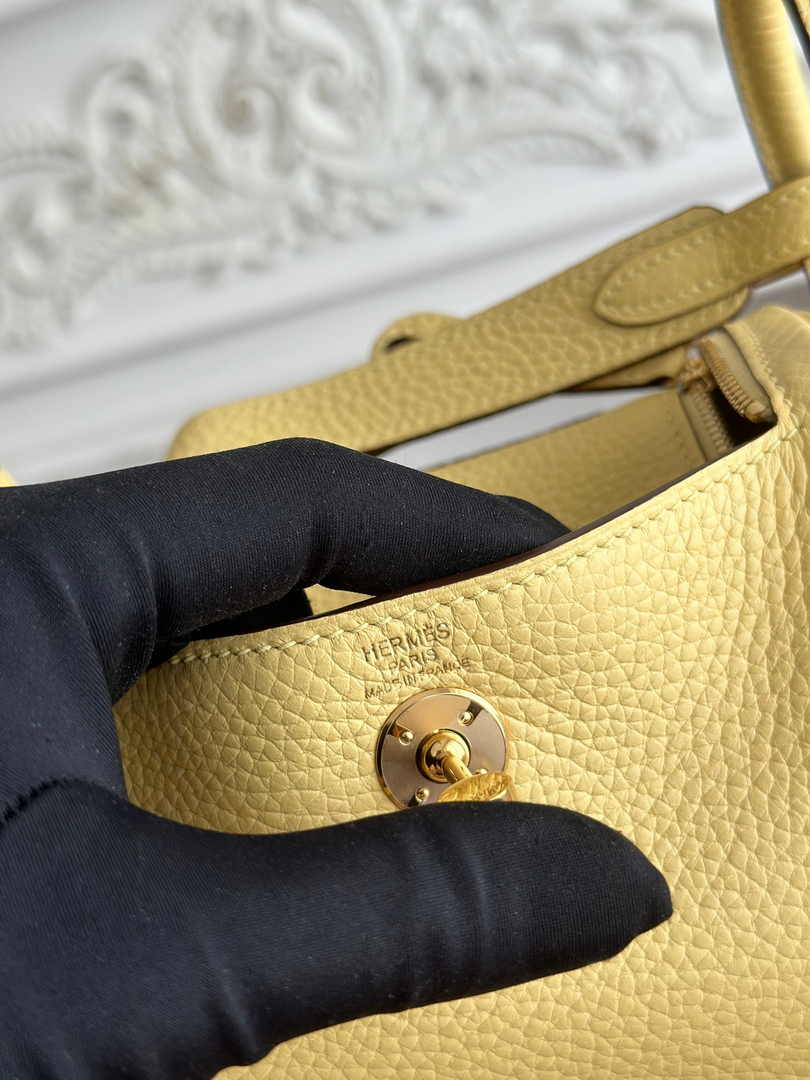 Hermes Lindy Mini Bag Togo Leather Light Yellow Gold H68604