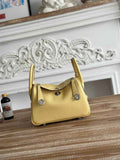 Hermes Lindy Mini Bag Togo Leather Light Yellow Silver H68605