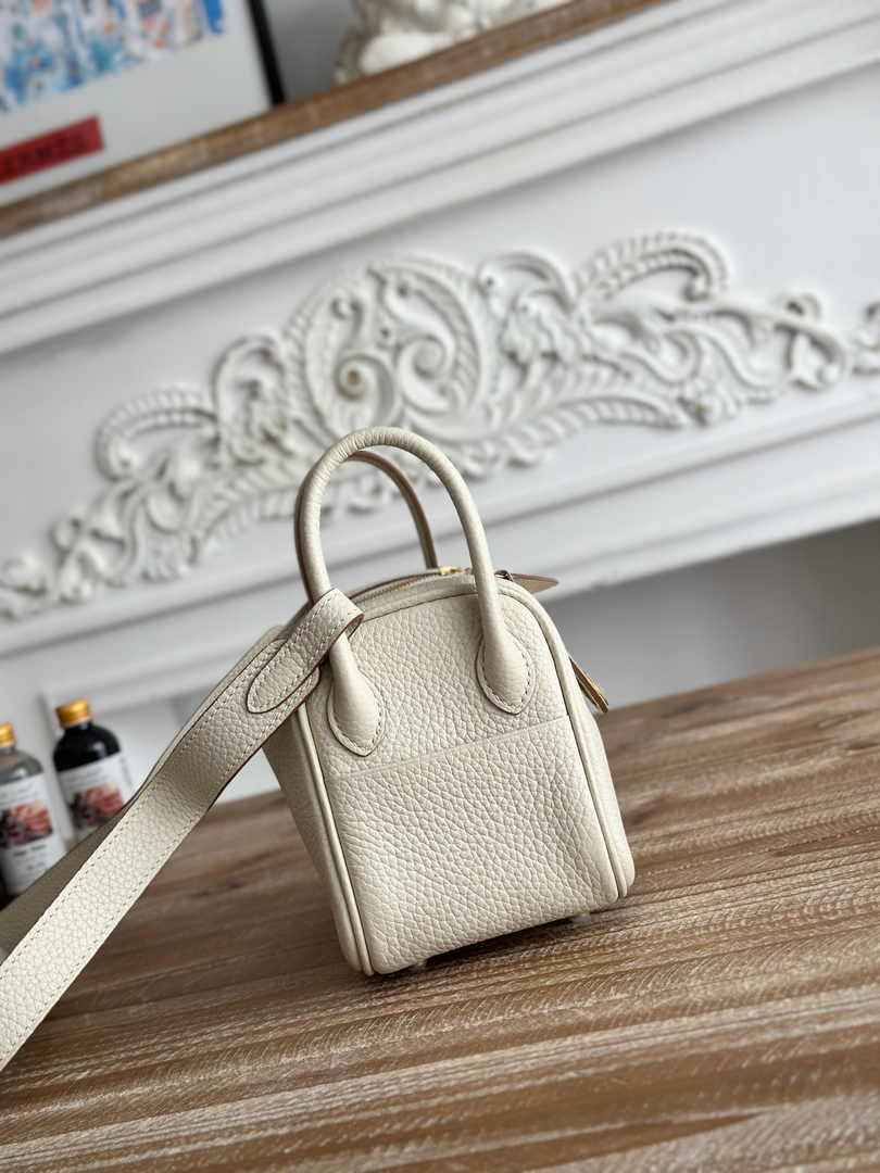 Hermes Lindy Mini Bag Togo Leather Beige Gold H68608