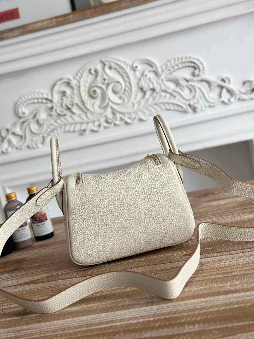 Hermes Lindy Mini Bag Togo Leather Beige Gold H68608