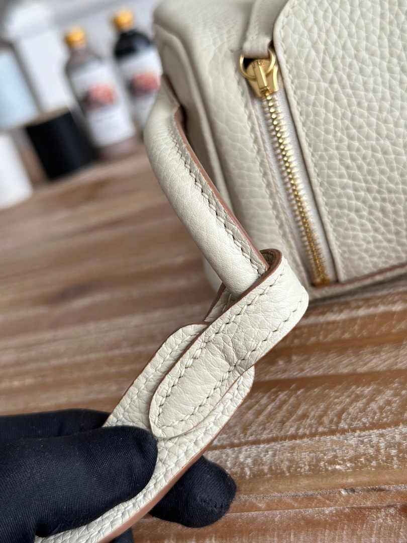 Hermes Lindy Mini Bag Togo Leather Beige Gold H68608