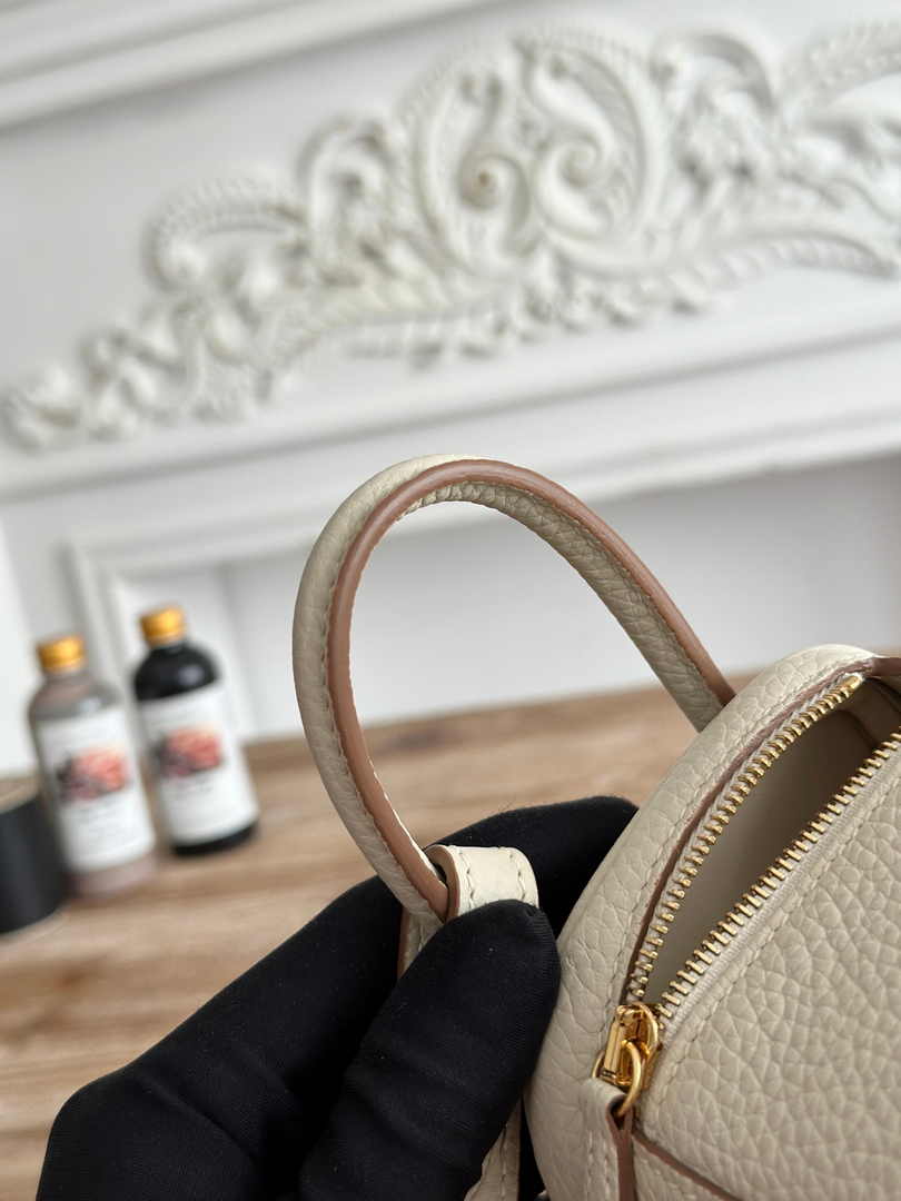 Hermes Lindy Mini Bag Togo Leather Beige Gold H68608