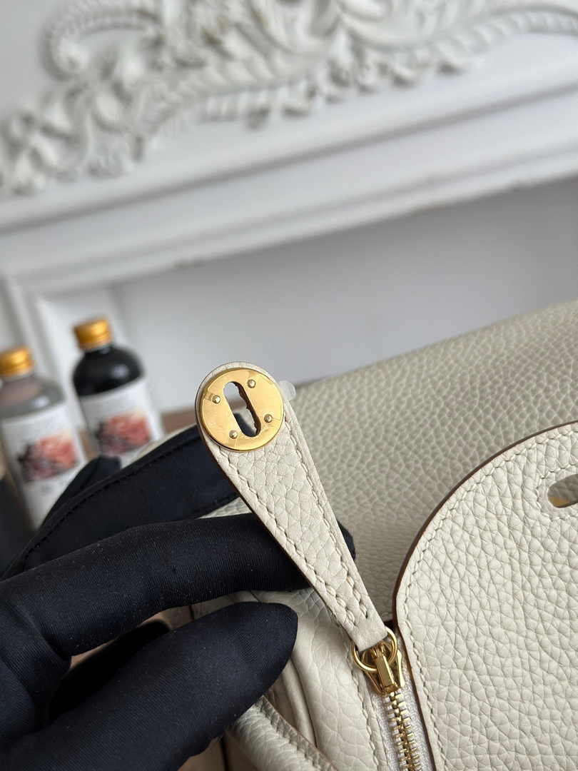 Hermes Lindy Mini Bag Togo Leather Beige Gold H68608