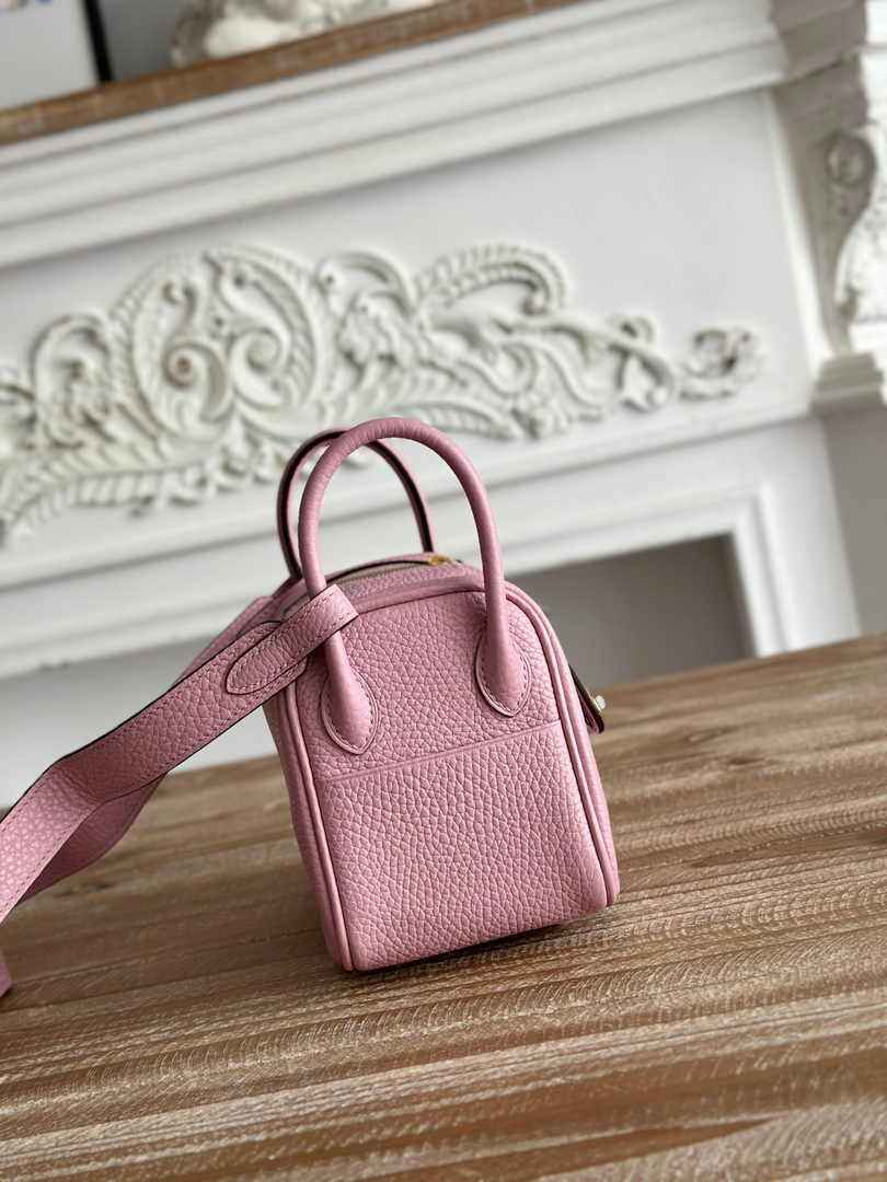 Hermes Lindy Mini Bag Togo Leather Pink Purple Gold H68610