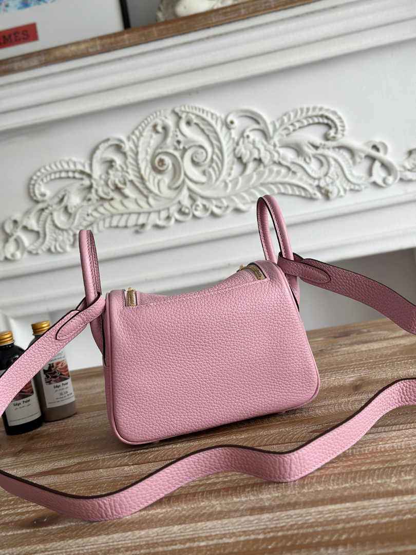 Hermes Lindy Mini Bag Togo Leather Pink Purple Gold H68610