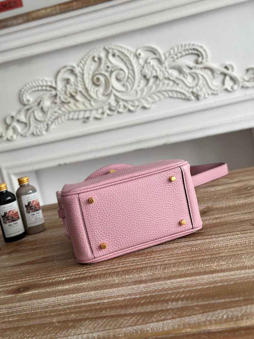 Hermes Lindy Mini Bag Togo Leather Pink Purple Gold H68610