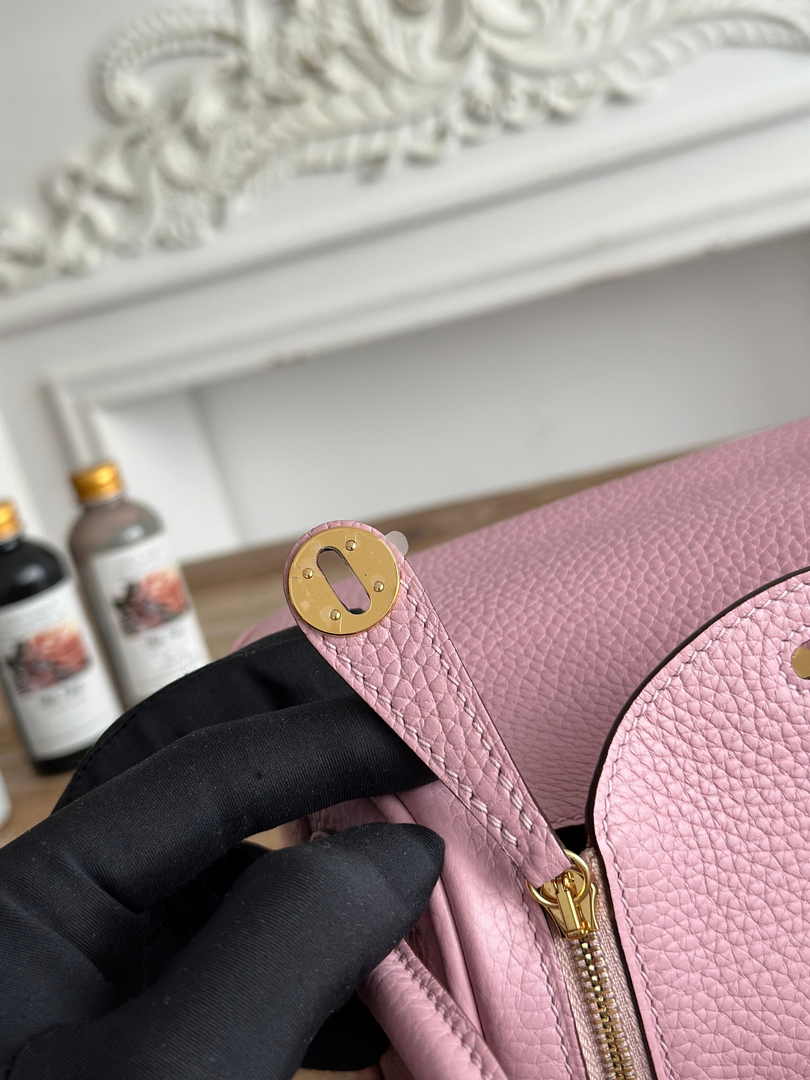 Hermes Lindy Mini Bag Togo Leather Pink Purple Gold H68610