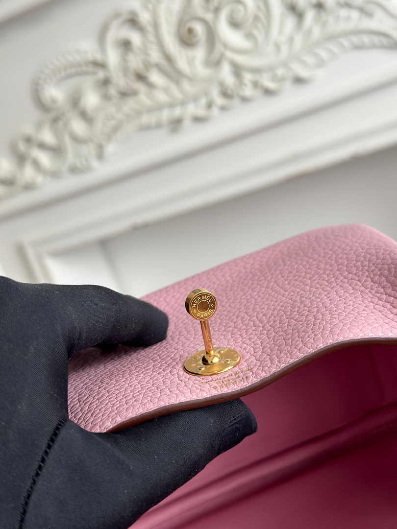 Hermes Lindy Mini Bag Togo Leather Pink Purple Gold H68610