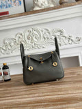 Hermes Lindy Mini Bag Togo Leather Gold Gray H68611