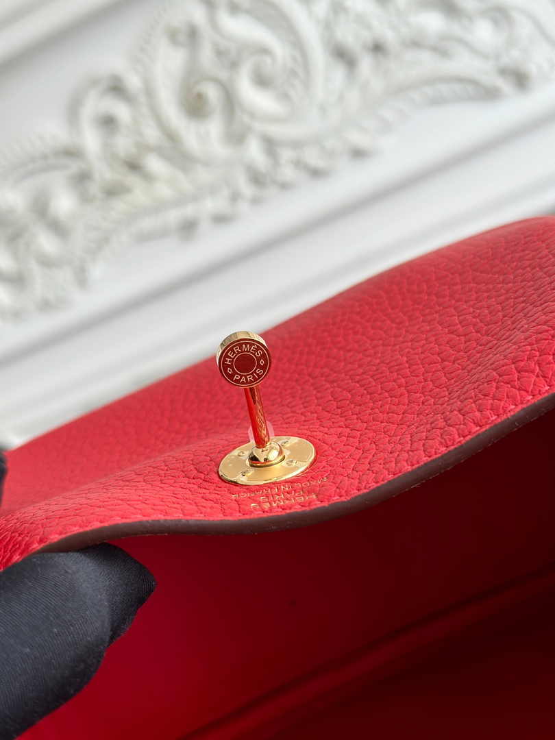 Hermes Lindy Mini Bag Togo Leather Red Gold H68620