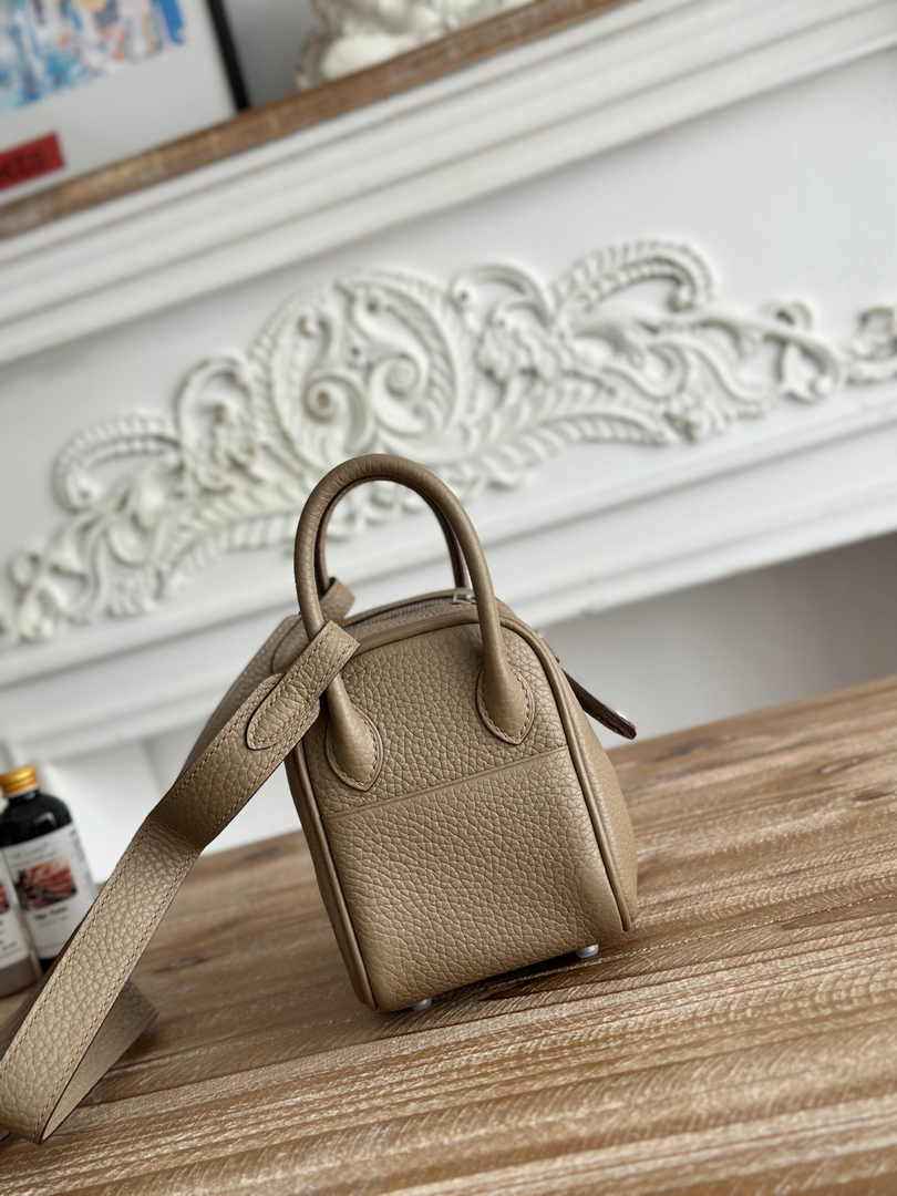 Hermes Lindy Mini Bag Togo Leather Light Gray Silver H68622