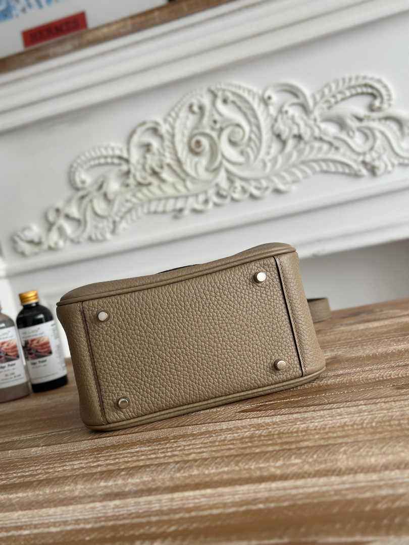 Hermes Lindy Mini Bag Togo Leather Light Gray Silver H68622