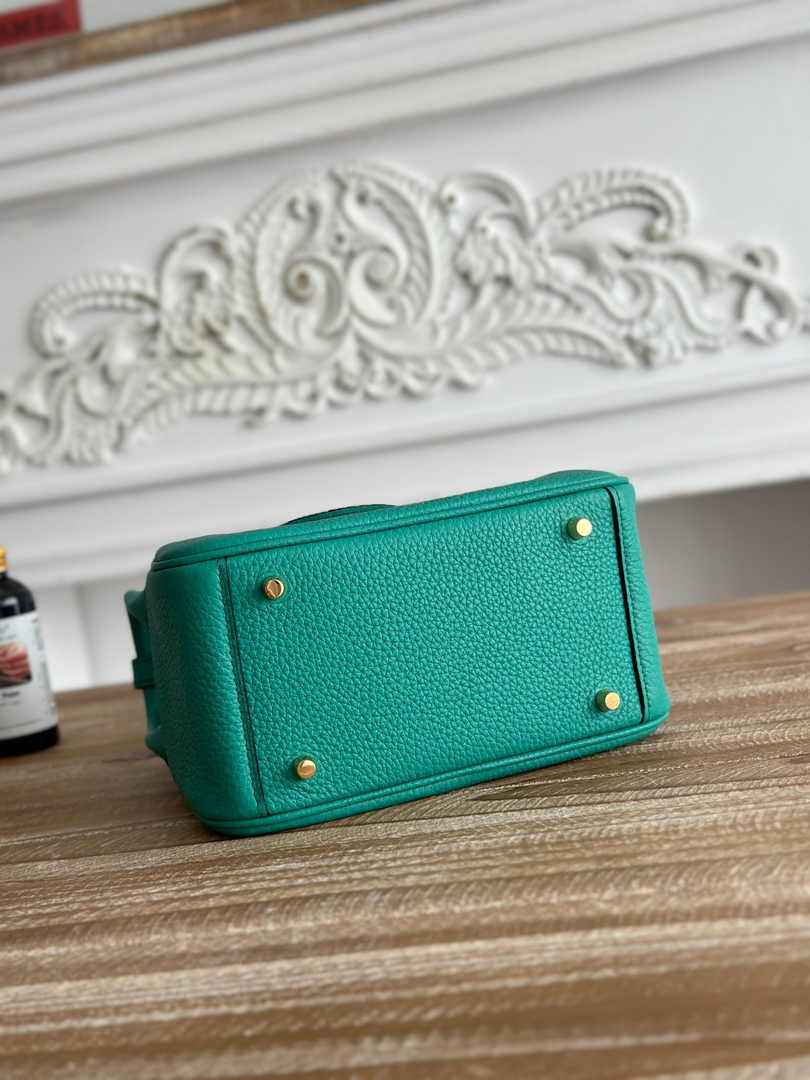 Hermes Lindy Mini Bag Togo Leather Green Gold H68623