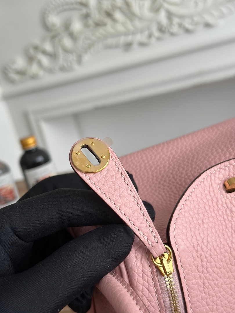 Hermes Lindy Mini Bag Togo Leather Light Pink Gold H68624