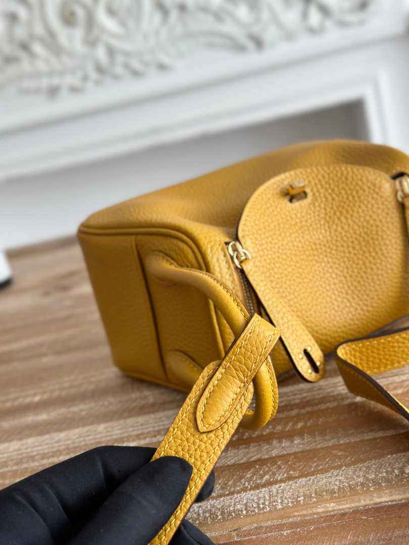 Hermes Lindy Mini Bag Togo Leather Yellow Gold H68625