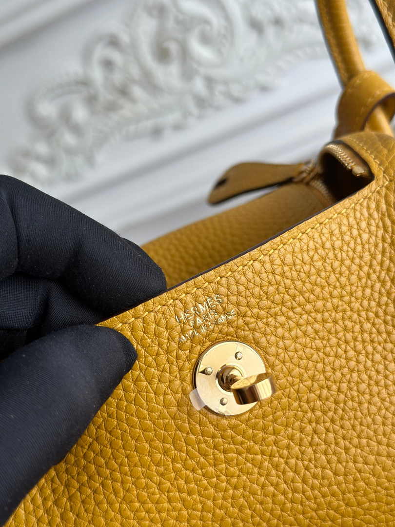 Hermes Lindy Mini Bag Togo Leather Yellow Gold H68625