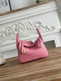 Hermes Lindy Mini Bag Togo Leather Pink Gold H68626