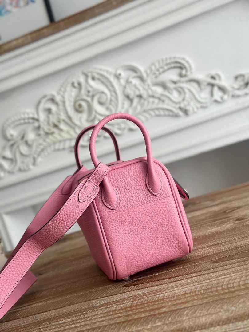 Hermes Lindy Mini Bag Togo Leather Pink Gold H68626