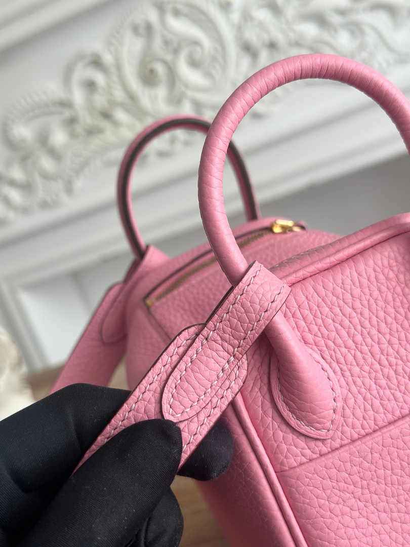 Hermes Lindy Mini Bag Togo Leather Pink Gold H68626