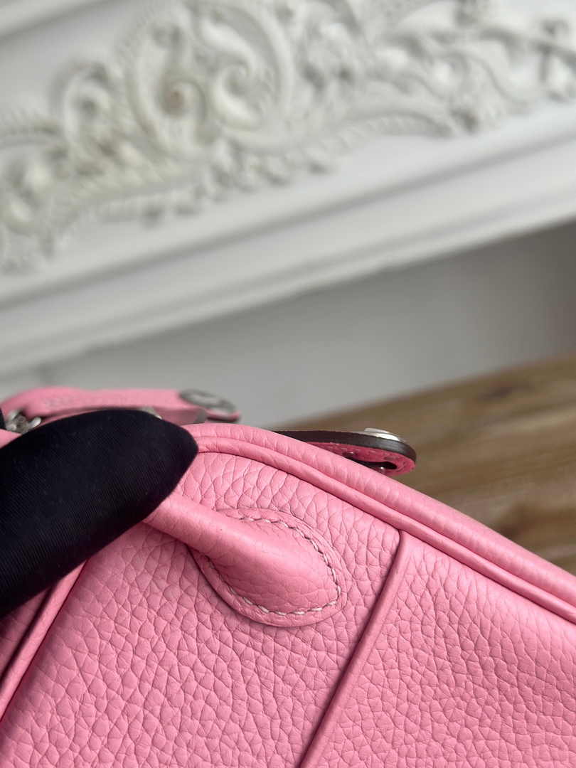 Hermes Lindy Mini Bag Togo Leather Pink Silver H68627