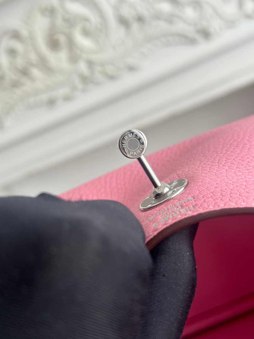 Hermes Lindy Mini Bag Togo Leather Pink Silver H68627