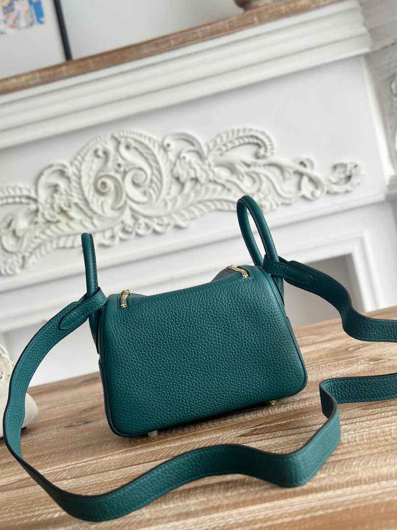 Hermes Lindy Mini Bag Green Togo Leather Gold H68632