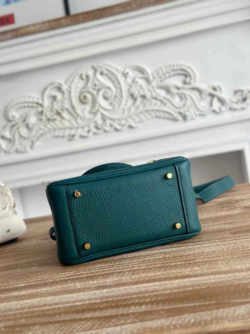 Hermes Lindy Mini Bag Green Togo Leather Gold H68632