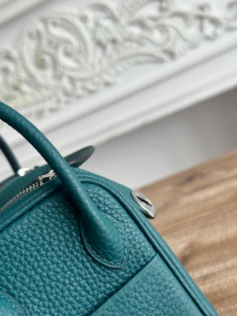 Hermes Lindy Mini Bag Green Togo Leather Silver H68633