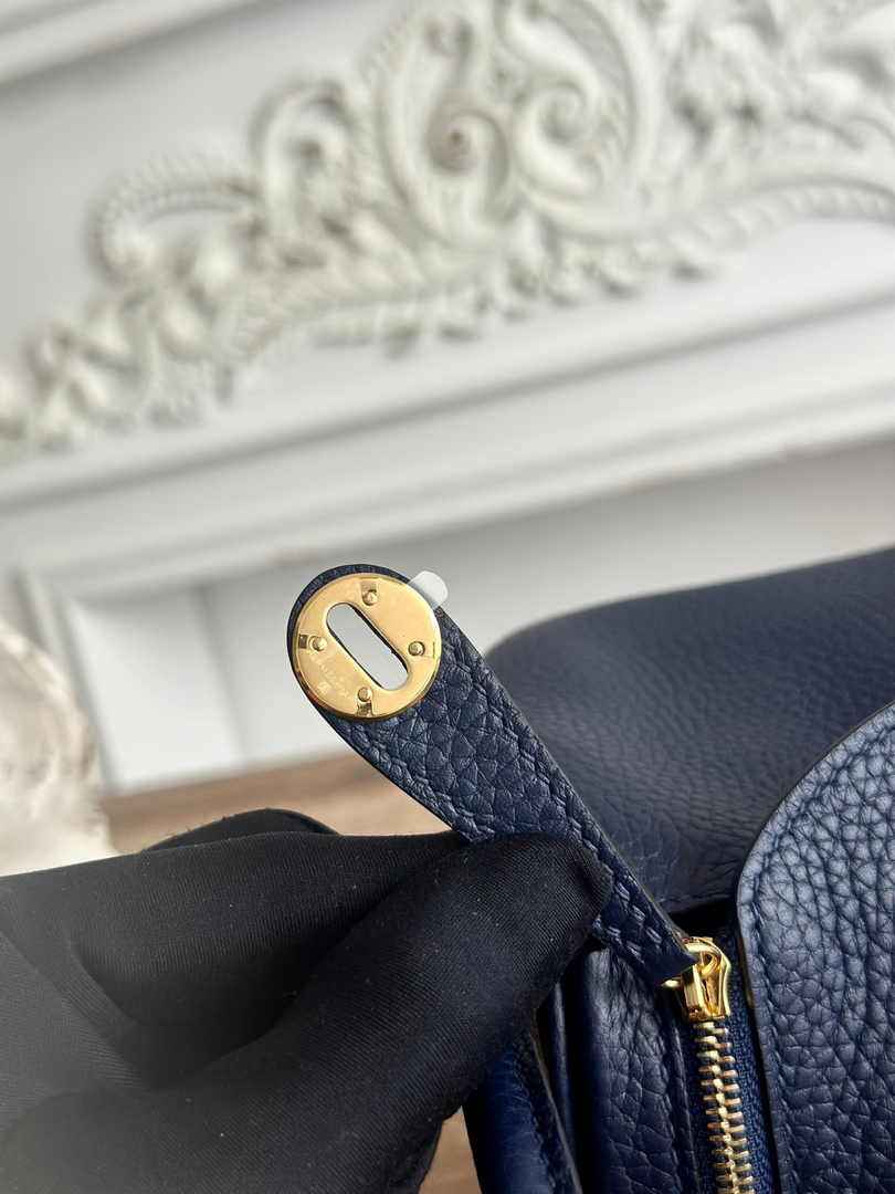Hermes Lindy Mini Bag Navy Blue Togo Leather Gold H68636