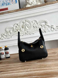 Hermes Lindy Mini Bag Black Togo Leather Gold H68644